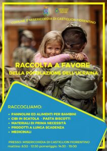 Raccolti aiuti Castiglion Fiorentino per Ucraina
