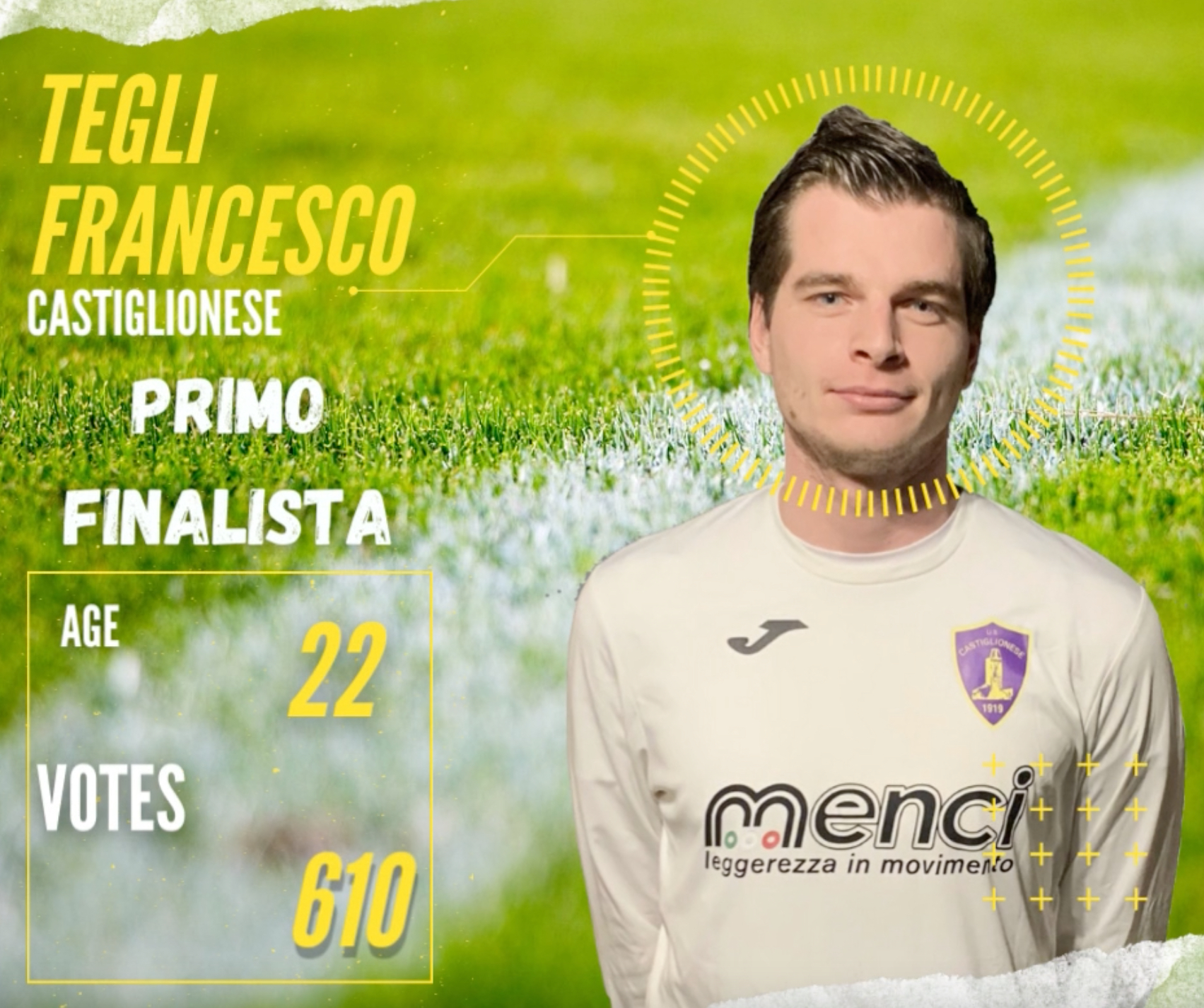 Pallone d’Oro: Francesco Tegli è il primo finalista