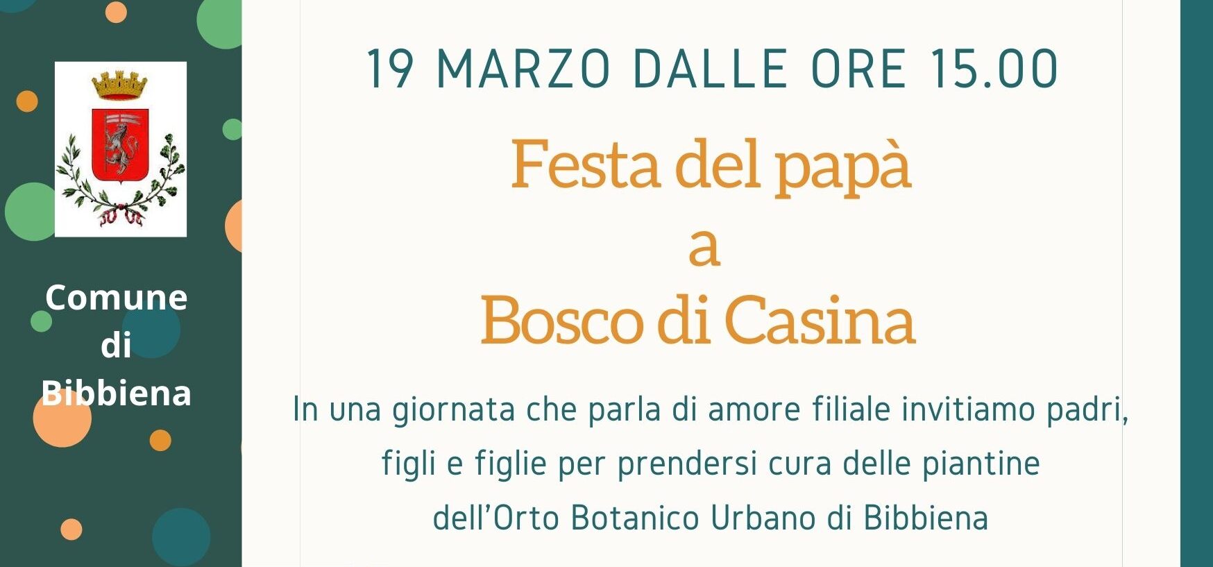 Bibbiena: Festa del papà a Bosco di Casina