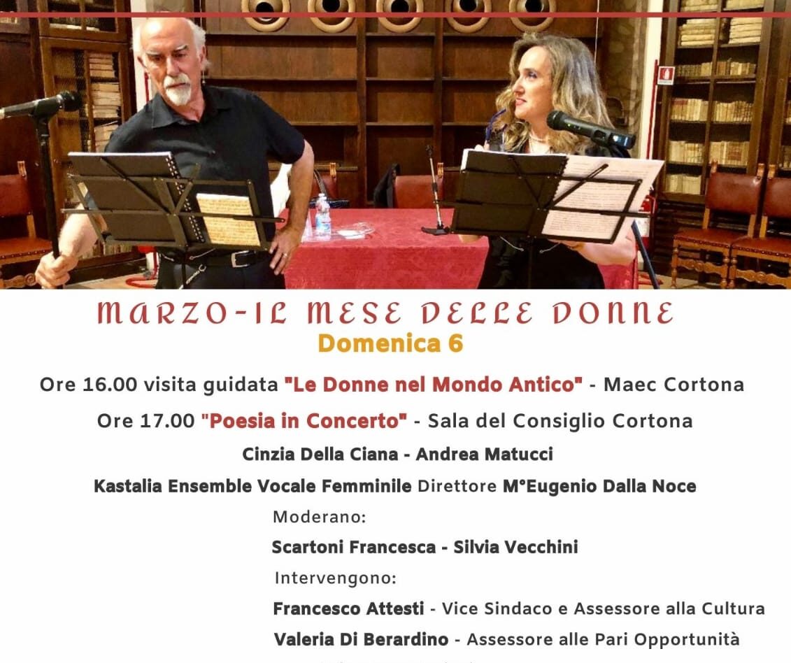 Cortona, «Il mese delle donne»: aspettando l’otto marzo con visite guidate, poesie e ensemble vocale femminile