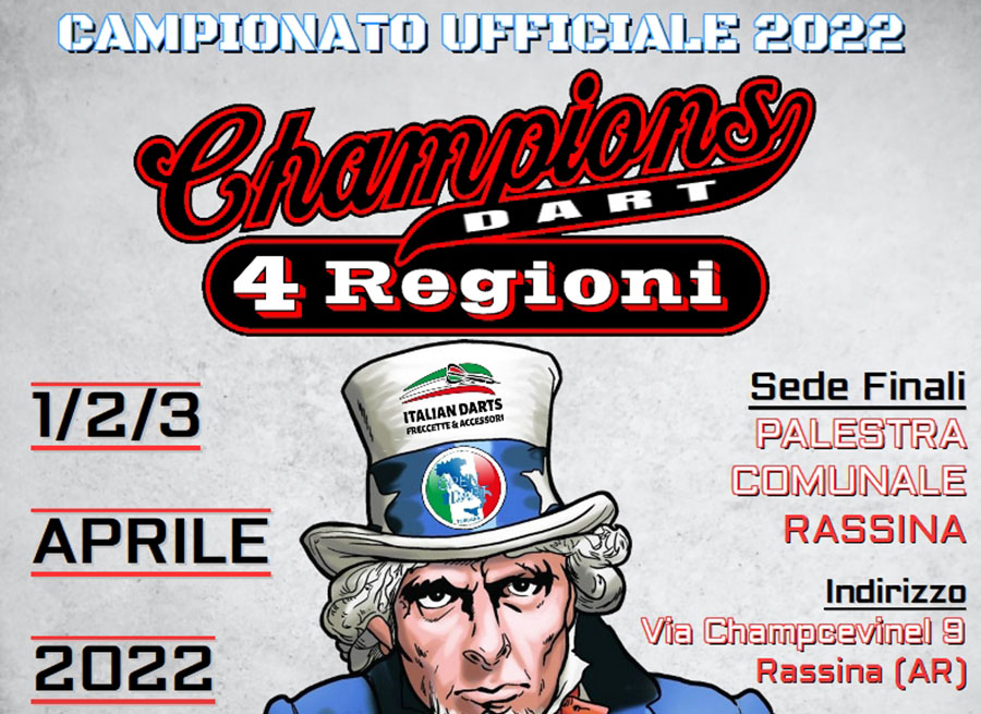 Il comune di Castel Focognano ospiterà le finali del campionato italiano di freccette 2022