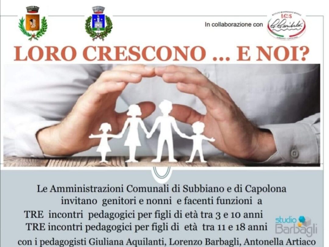 Incontri sulla genitorialità in collaborazione con il comune di Capolona