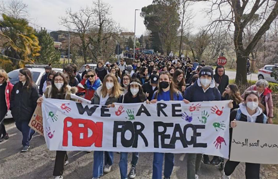 Il Liceo Redi alla Marcia della Pace