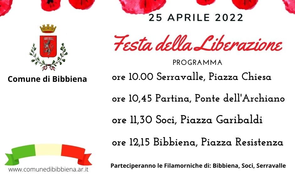 Festa della Liberazione: il programma della commemorazione di lunedì 25 aprile