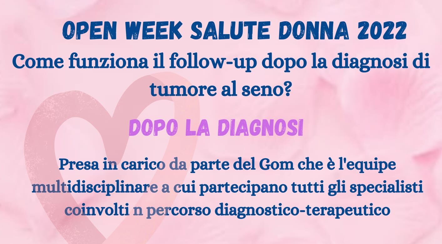 Open Week Salute della Donna: il follow-up dopo la diagnosi di tumore al seno