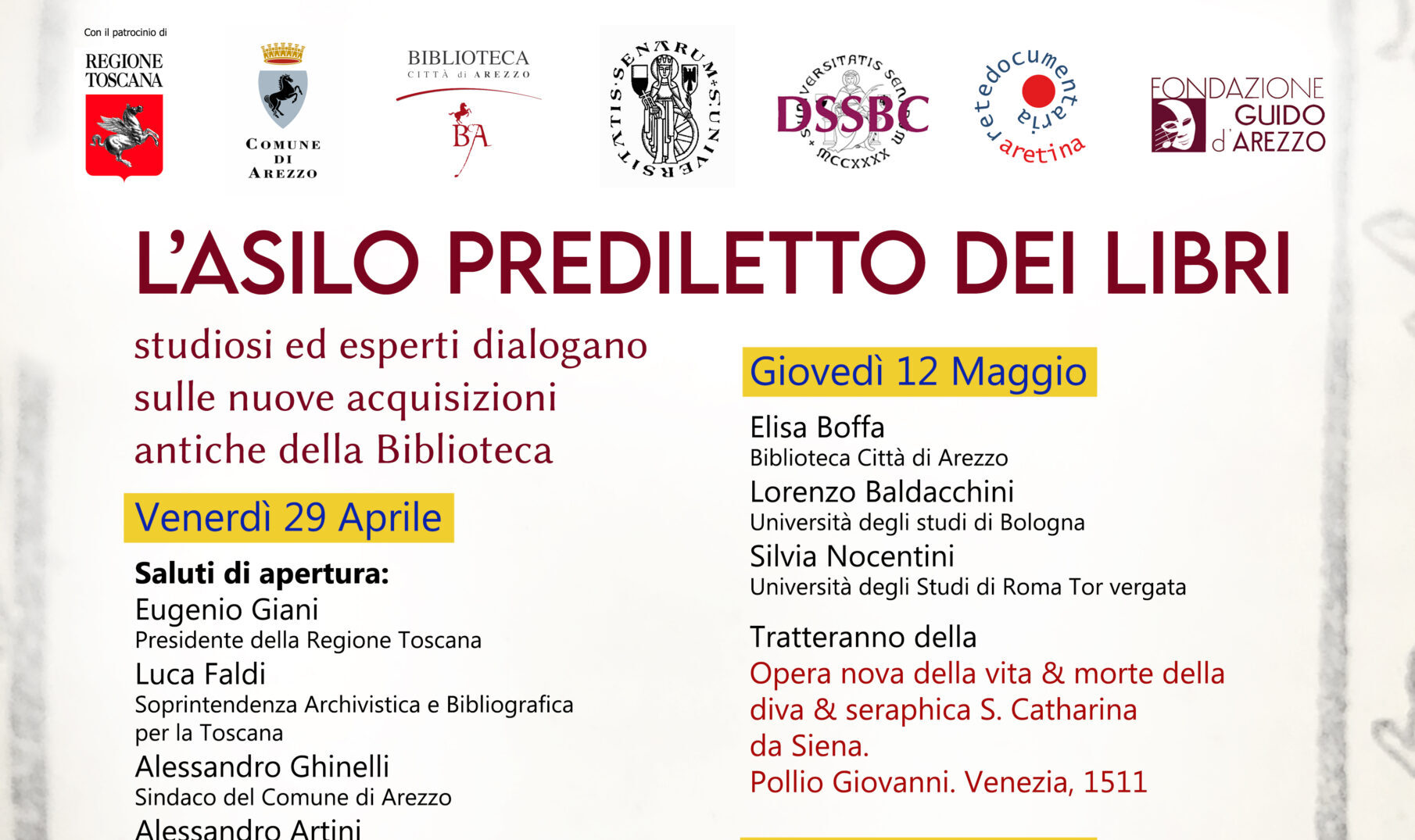 “L’asilo prediletto dei libri”: gli incontri dedicati ai 5 testi antichi acquistati dalla Biblioteca di Arezzo