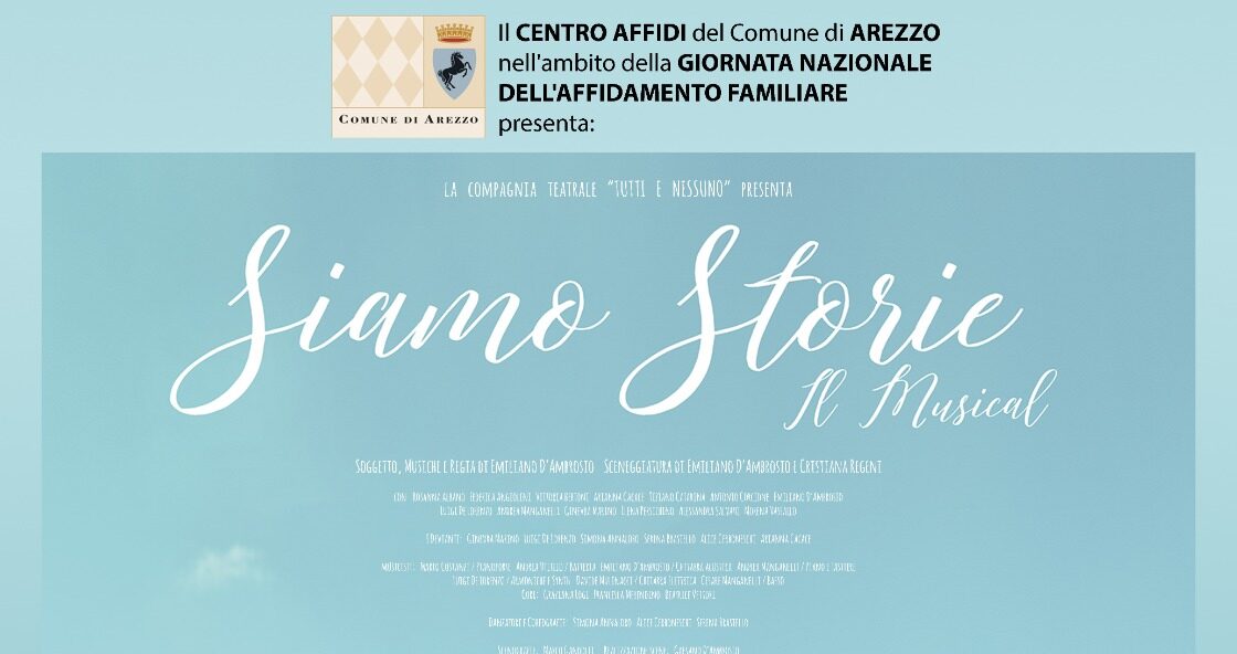 Giornata nazionale dell’affidamento familiare: lo spettacolo “Siamo Storie” al teatro Pietro Aretino