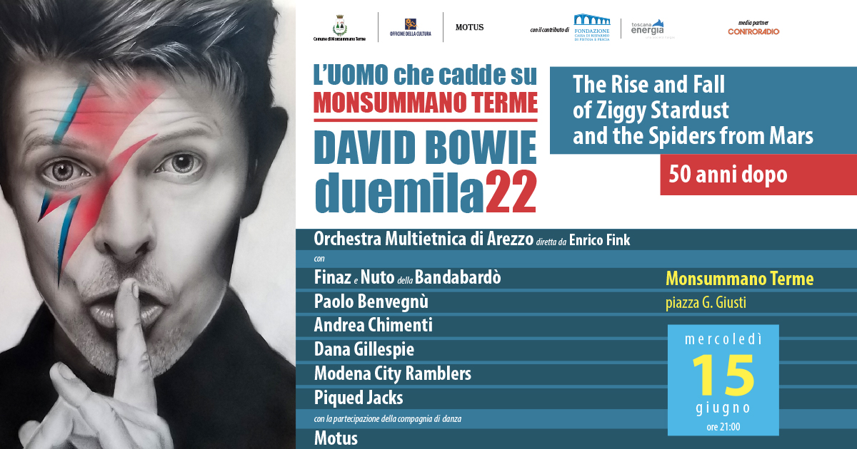 Tutto pronto per il concerto a Monsummano Terme dedicato a David Bowie
