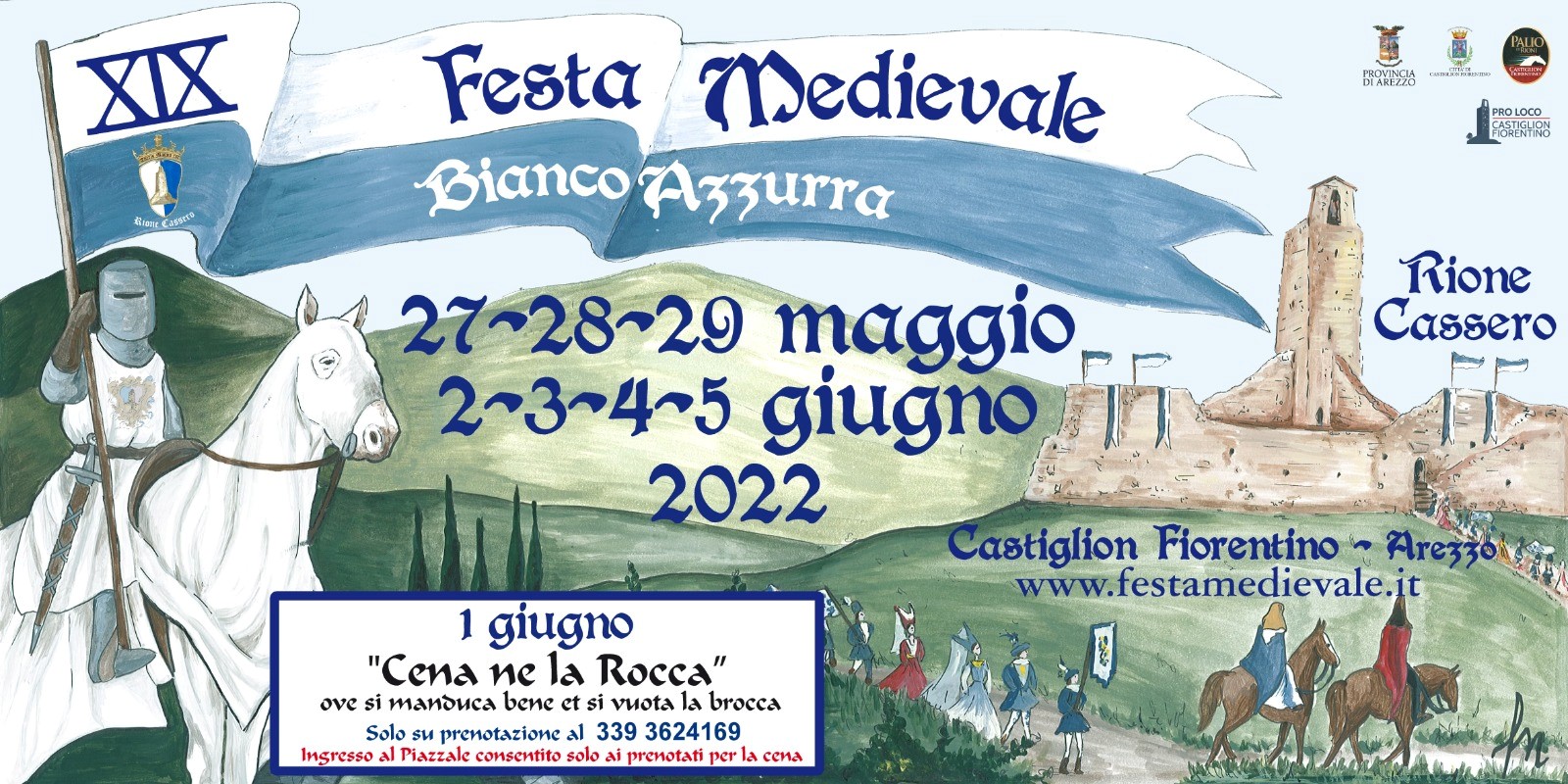 Castiglion Fiorentino: inizia la XIX Festa Medievale del Rione Cassero