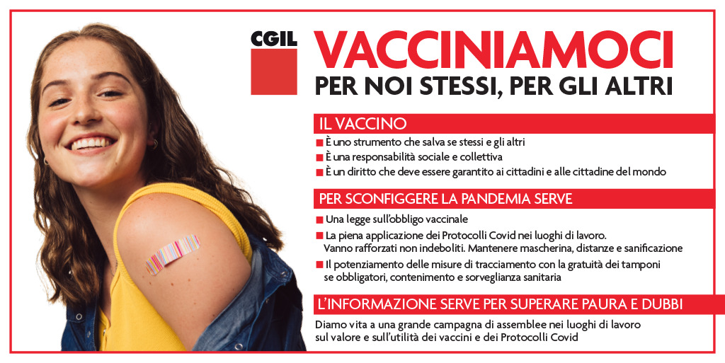 Settembre 2021 – Maggio 2022: a proposito della campagna “Vacciniamoci” della Cgil