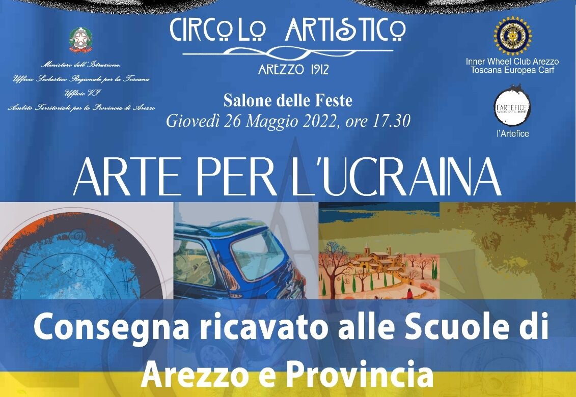 “Arte per l’Ucraina”: la consegna del ricavato giovedì 26 maggio al Circolo Artistico