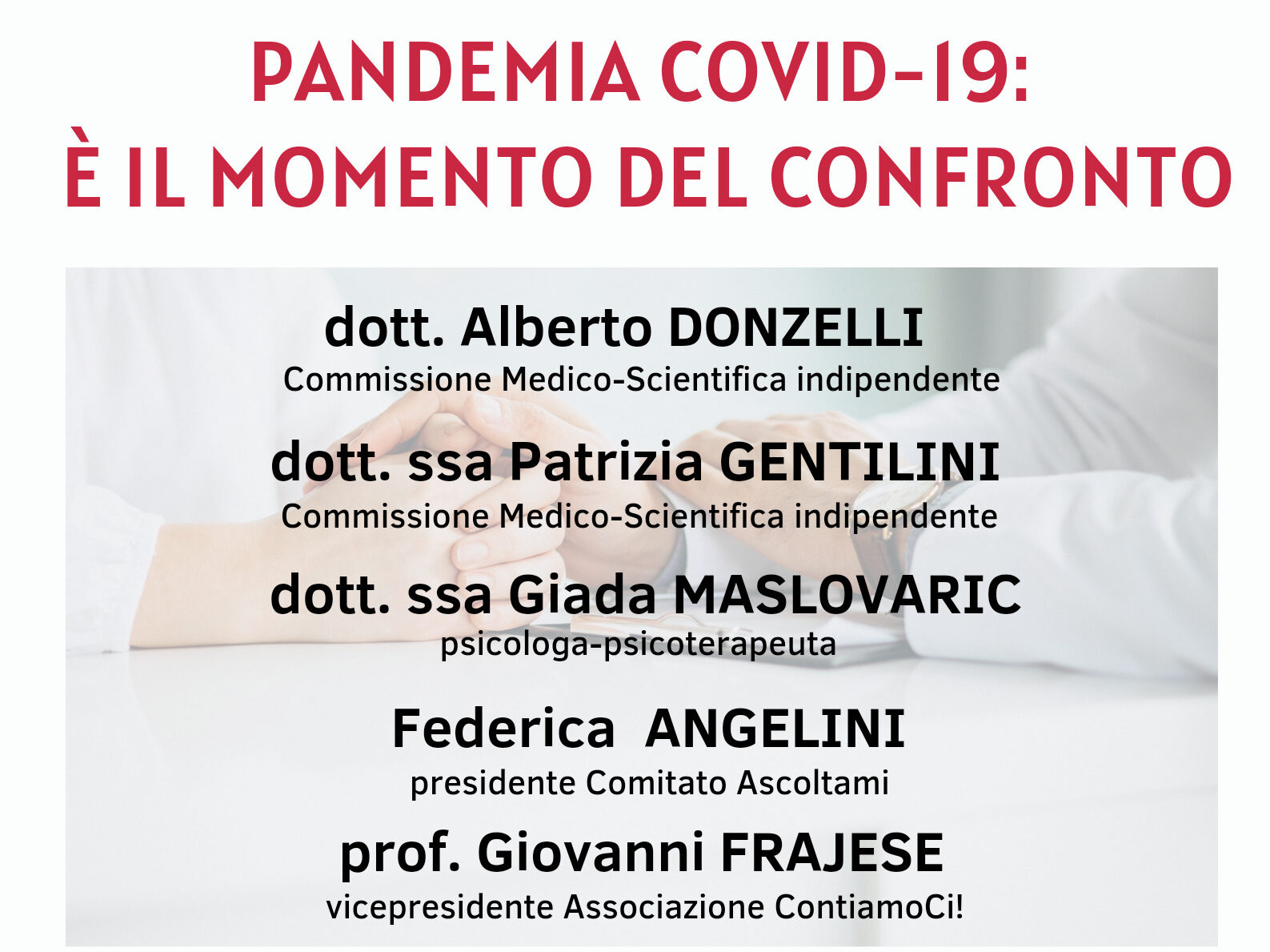 Pandemia Covid-19: è il momento del confronto