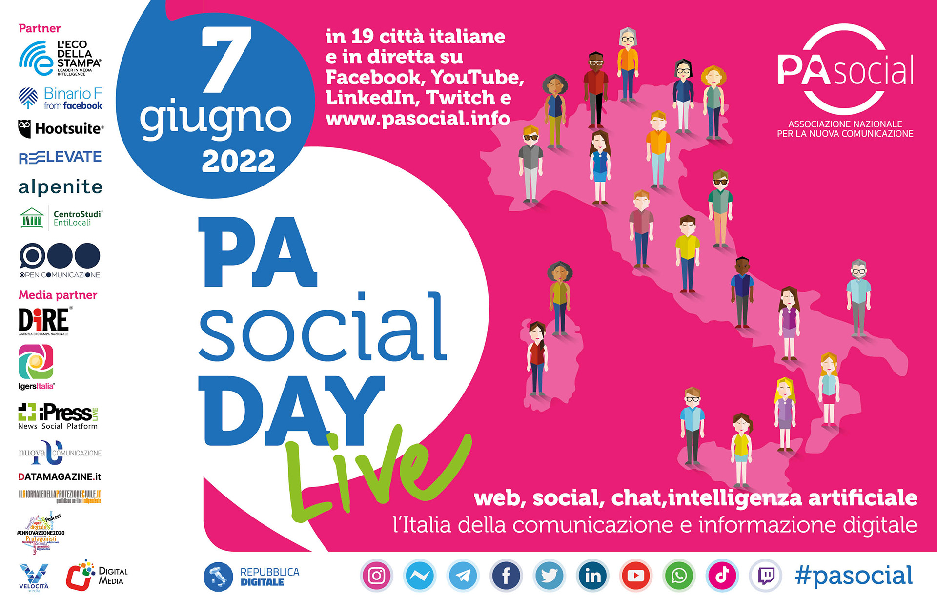 “Pa Social Day”: Arezzo fra le 19 città italiane coinvolte nell’evento