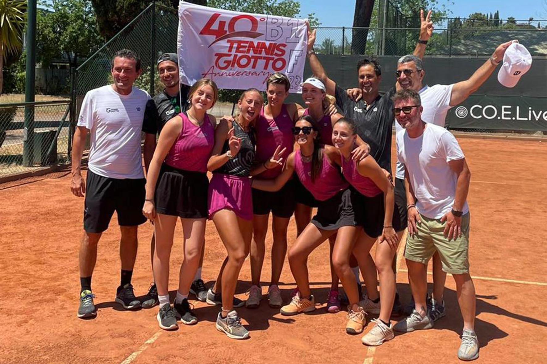 Il Tennis Giotto festeggia la promozione in serie B1 femminile
