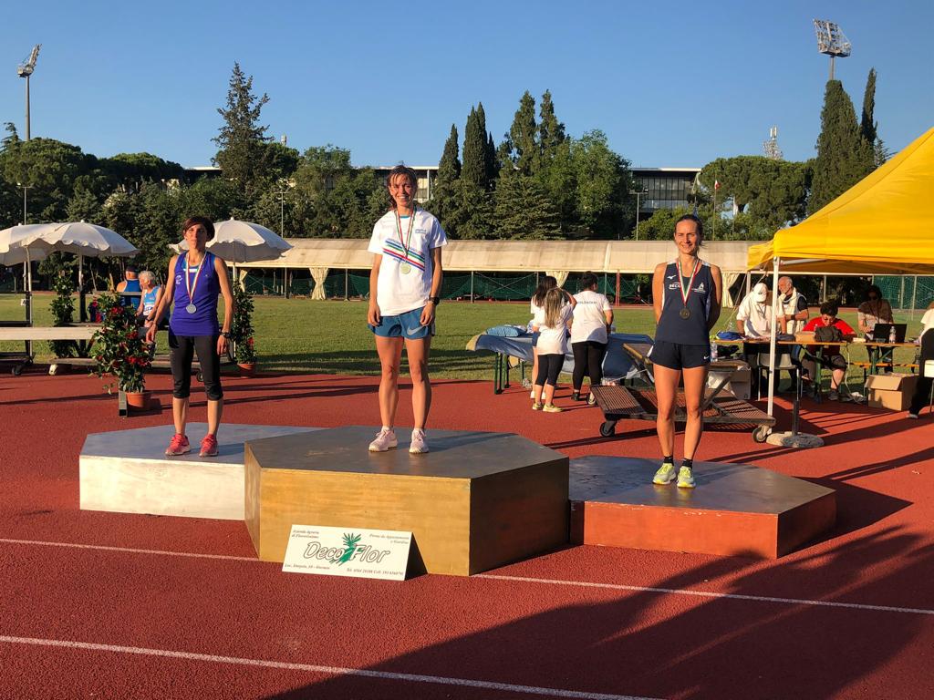 Valentina Mattesini sul podio dei Campionati Italiani