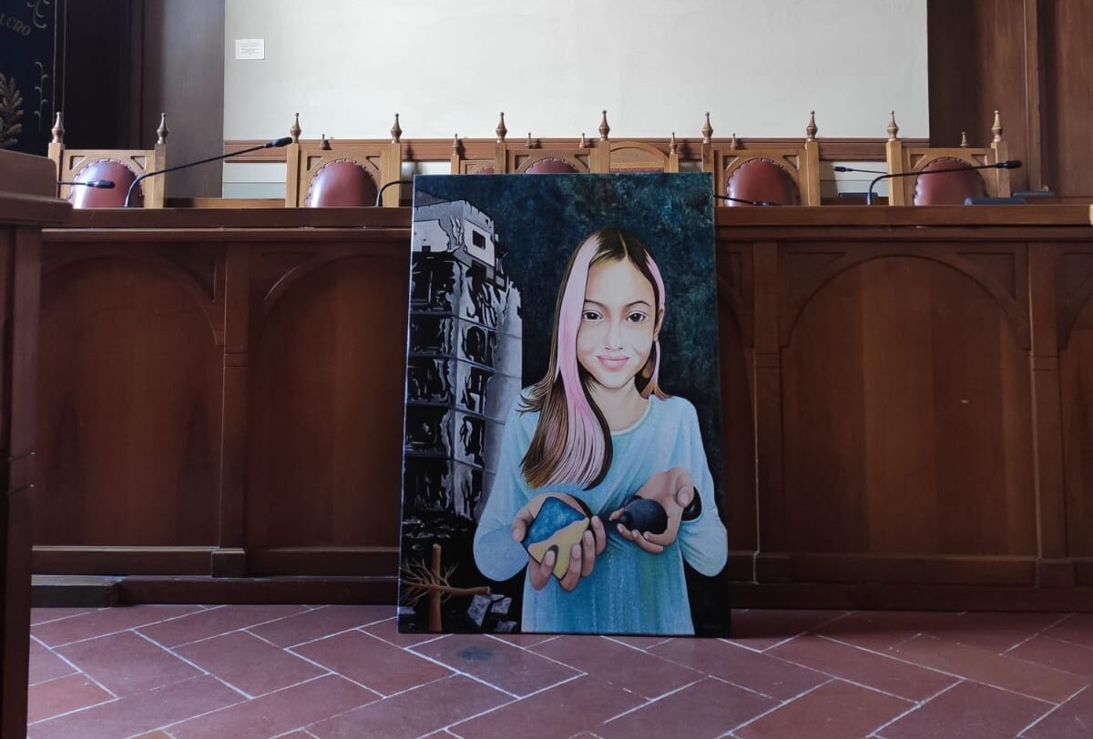 Un dipinto per la Caritas: Salimbeni si ispira alla bimba ucraina Polina