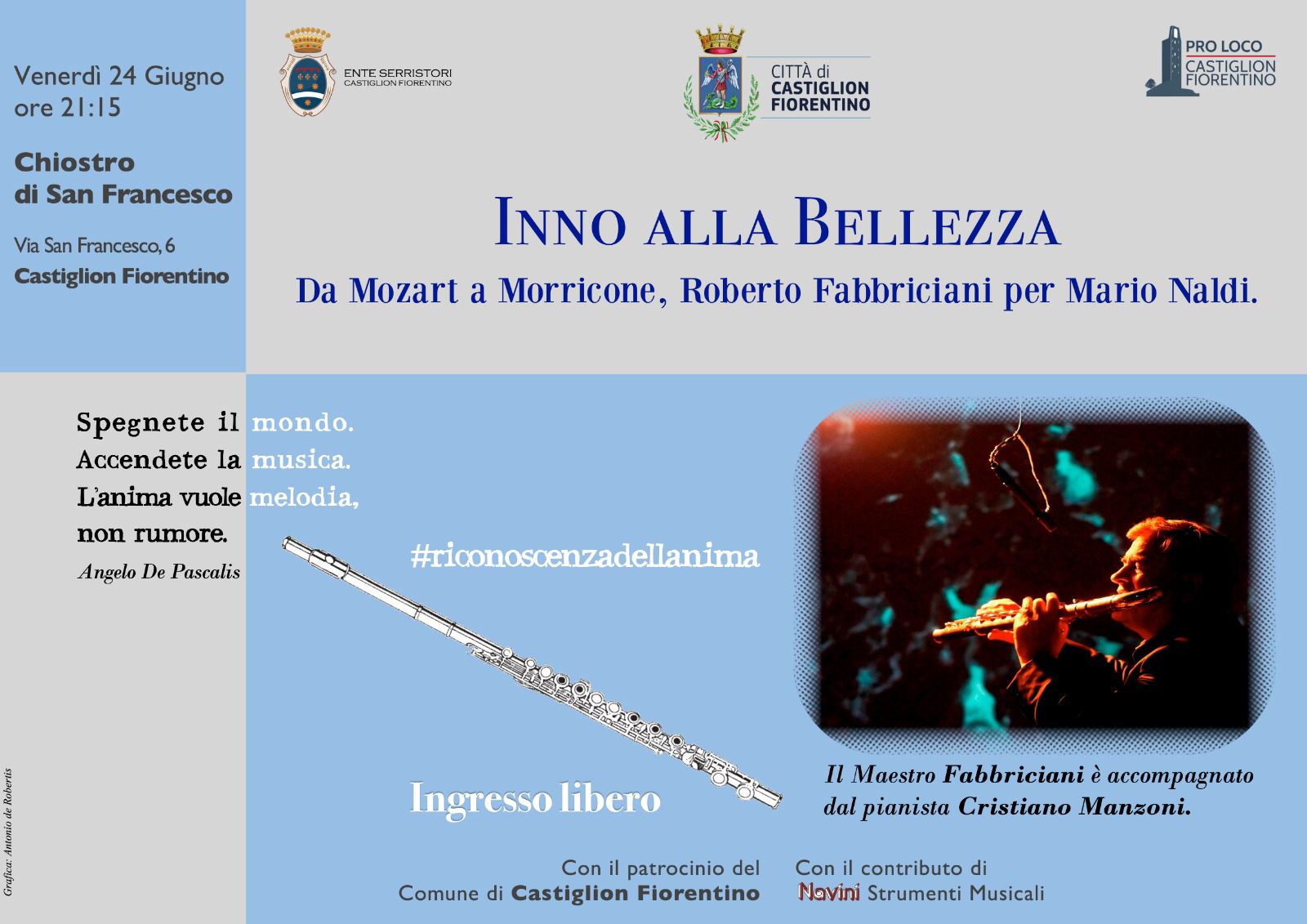 Un concerto del Maestro Roberto Fabbriciani in omaggio a Mario Naldi