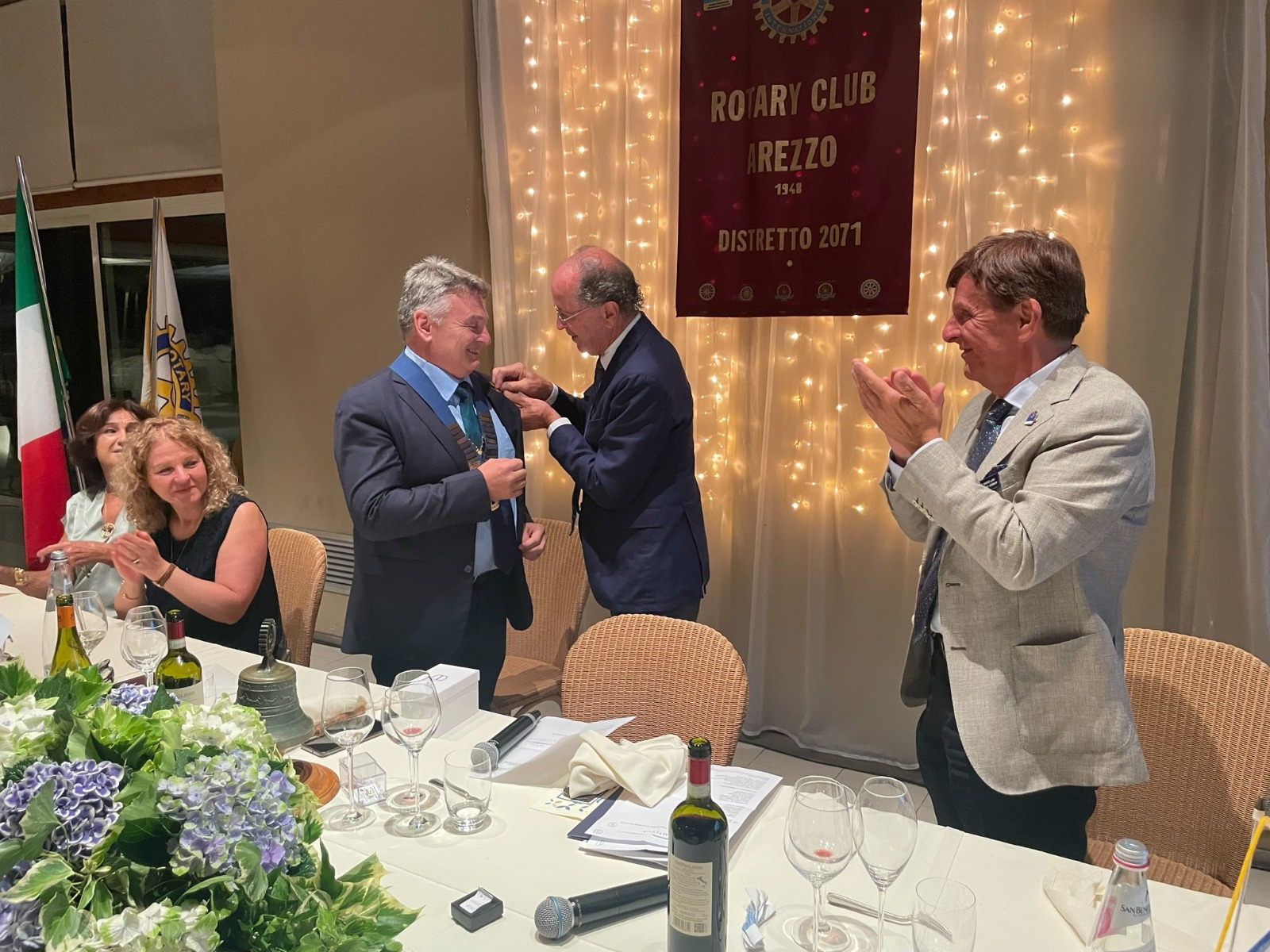 Rotary club Arezzo: celebrato  il “Passaggio del Collare”