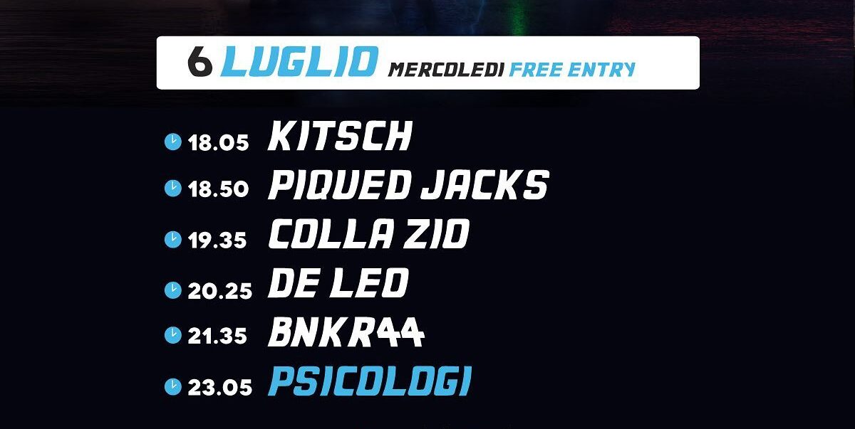 Men/Go Music Fest: domani sul palco Psicologi, BNKR44, De Leo e Colla Zio