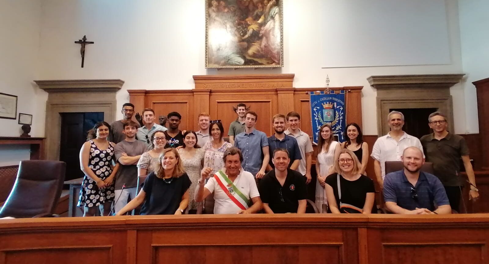 Castiglion Fiorentino: ricevuti dal sindaco Agnelli gli studenti della Virginia Military Institute di Lexington