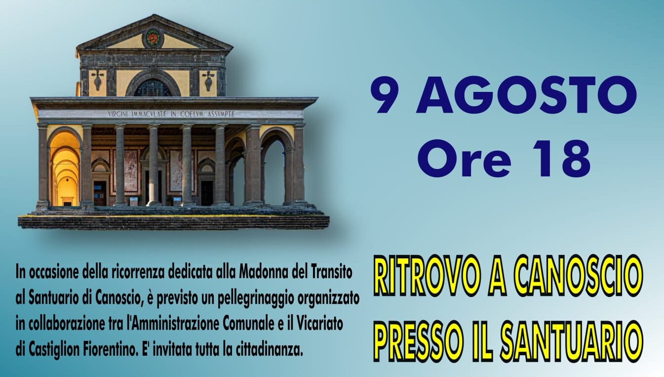Martedì 9 agosto organizzato un momento di preghiera al Santuario della Madonna di Canoscio