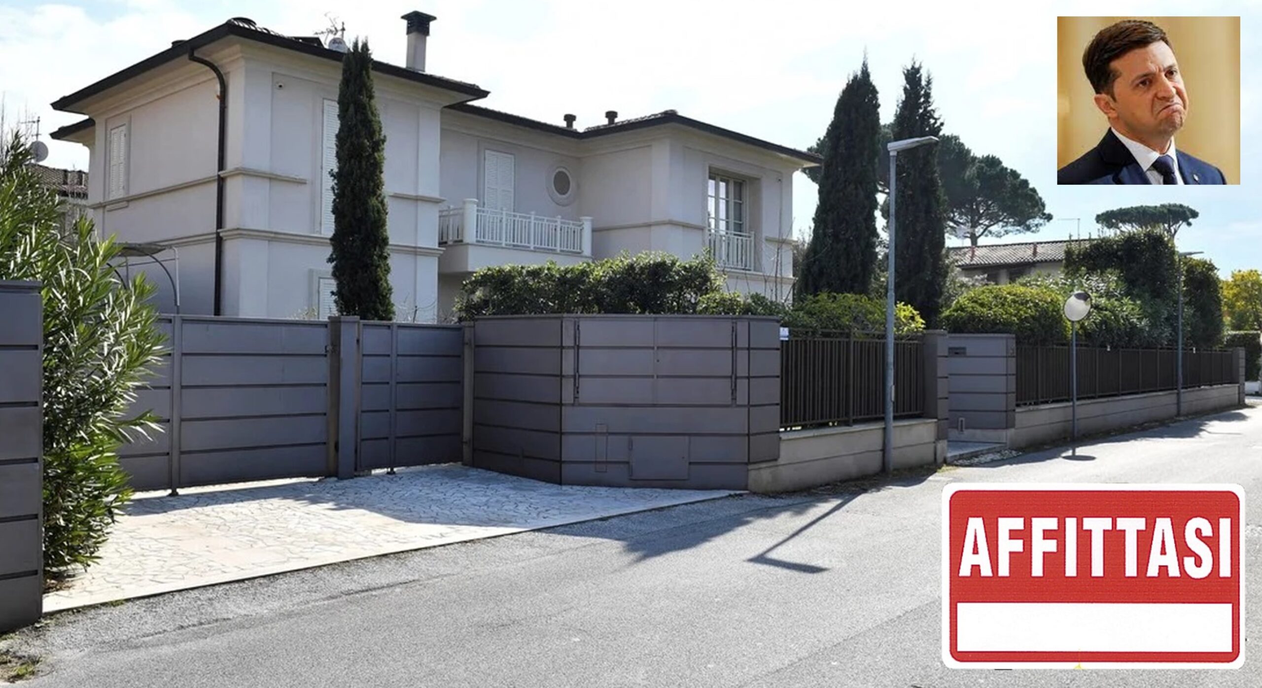 Il Presidente ucraino Zelensky affitta la villa di Forte dei Marmi ai RUSSI