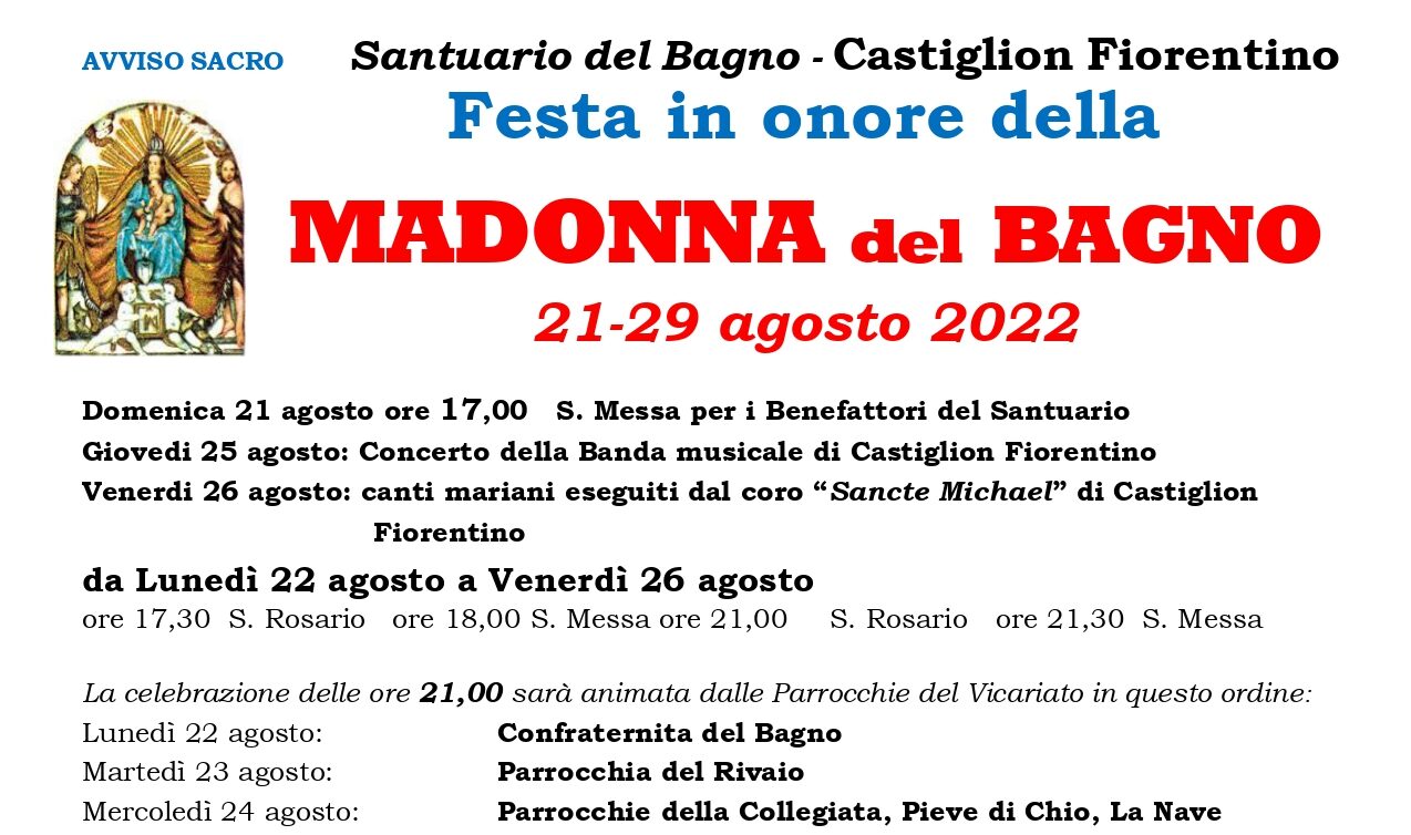 A Castiglion Fiorentino torna la tradizionale “Festa al Bagno”