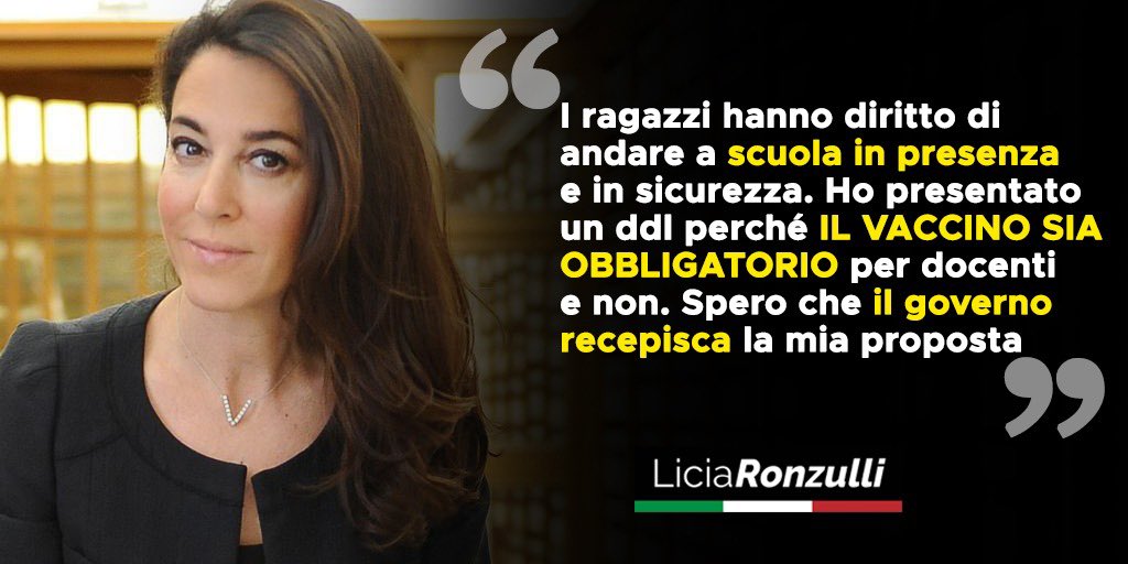 A proposito dei rumors su Licia Ronzulli nuovo Ministro della Sanità