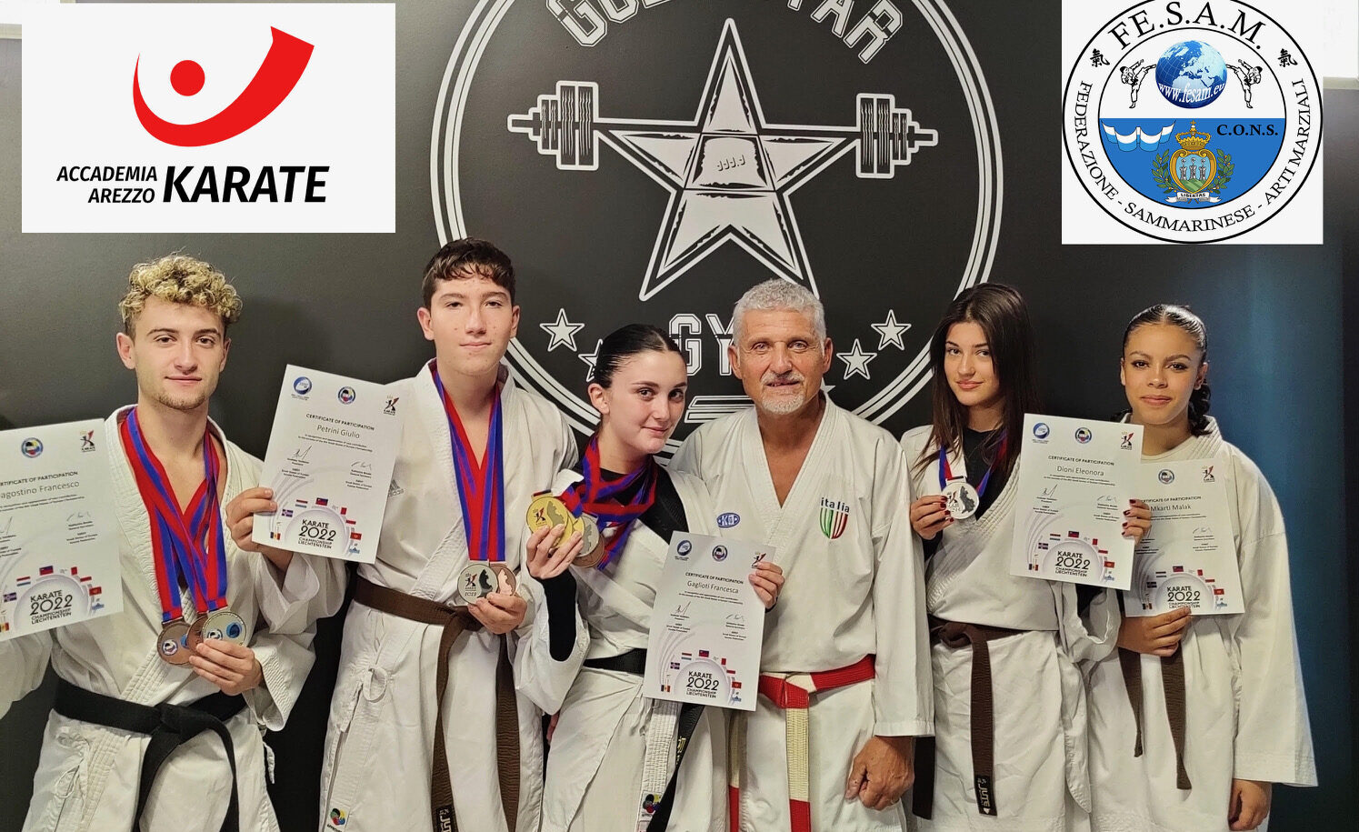 Partecipazione di successo per l’Accademia Karate Arezzo all’8° Campionato Europeo Small State