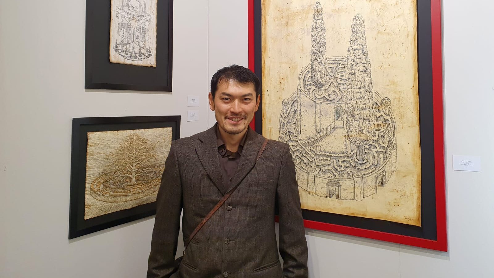Apertura di “Velata materia”, mostra di pittura dell’artista giapponese Tetsuji Endo