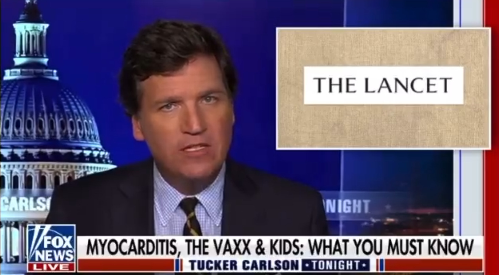 Tucker Carlson su Fox News: “Miocarditi negli adolescenti? I sanitari sanno ma non avvertono i genitori”