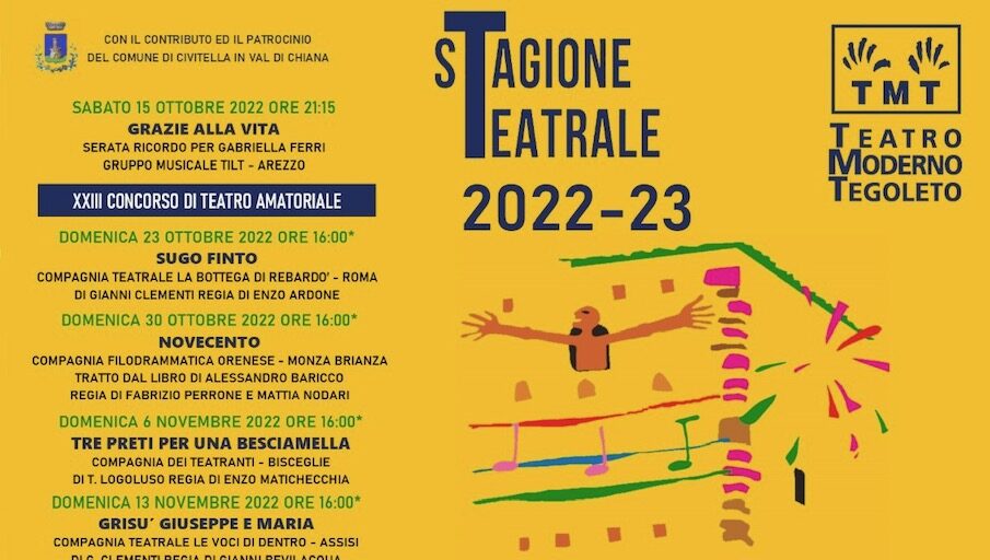 Al via la stagione teatrale 2022/23 del Teatro Moderno di Tegoleto