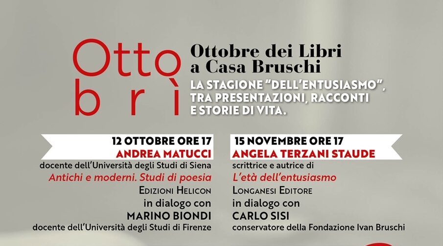 Casa Museo Bruschi: torna Ottobrì, rassegna dedicata ad editoria e lettura