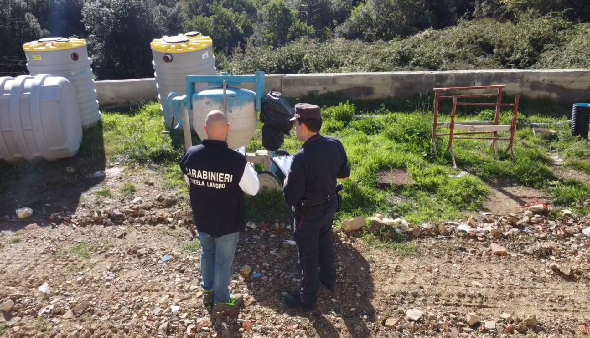 Controllo dei Carabinieri nei cantieri edili