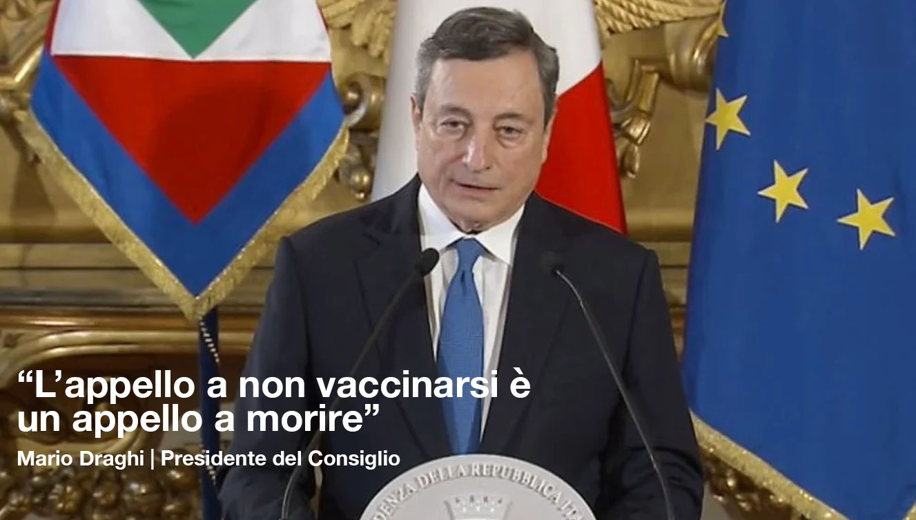Mario Draghi: “greenpass e obbligo vaccinale erano limitazioni delle libertà individuali”