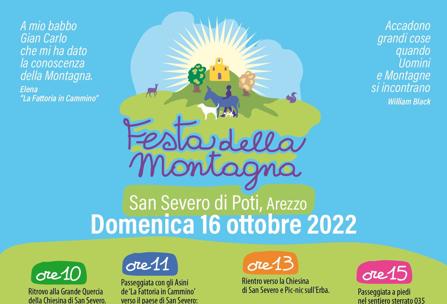 Festa della Montagna San Severo di Poti, Arezzo Domenica 16 ottobre 2022