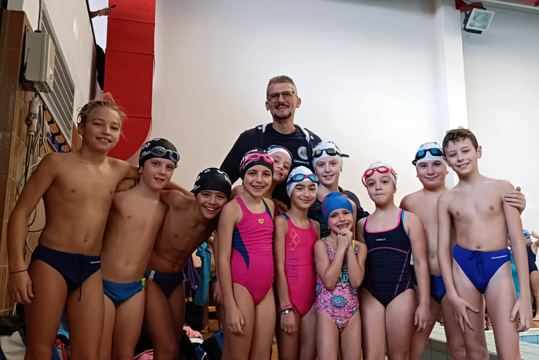 Gli Esordienti della Chimera Nuoto in vasca nella prima prova invernale 
