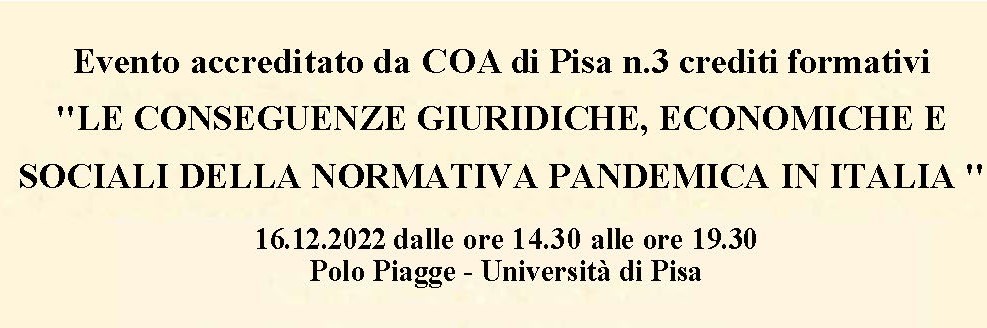 Le conseguenze giuridiche, economiche e sociali della normativa pandemica in Italia