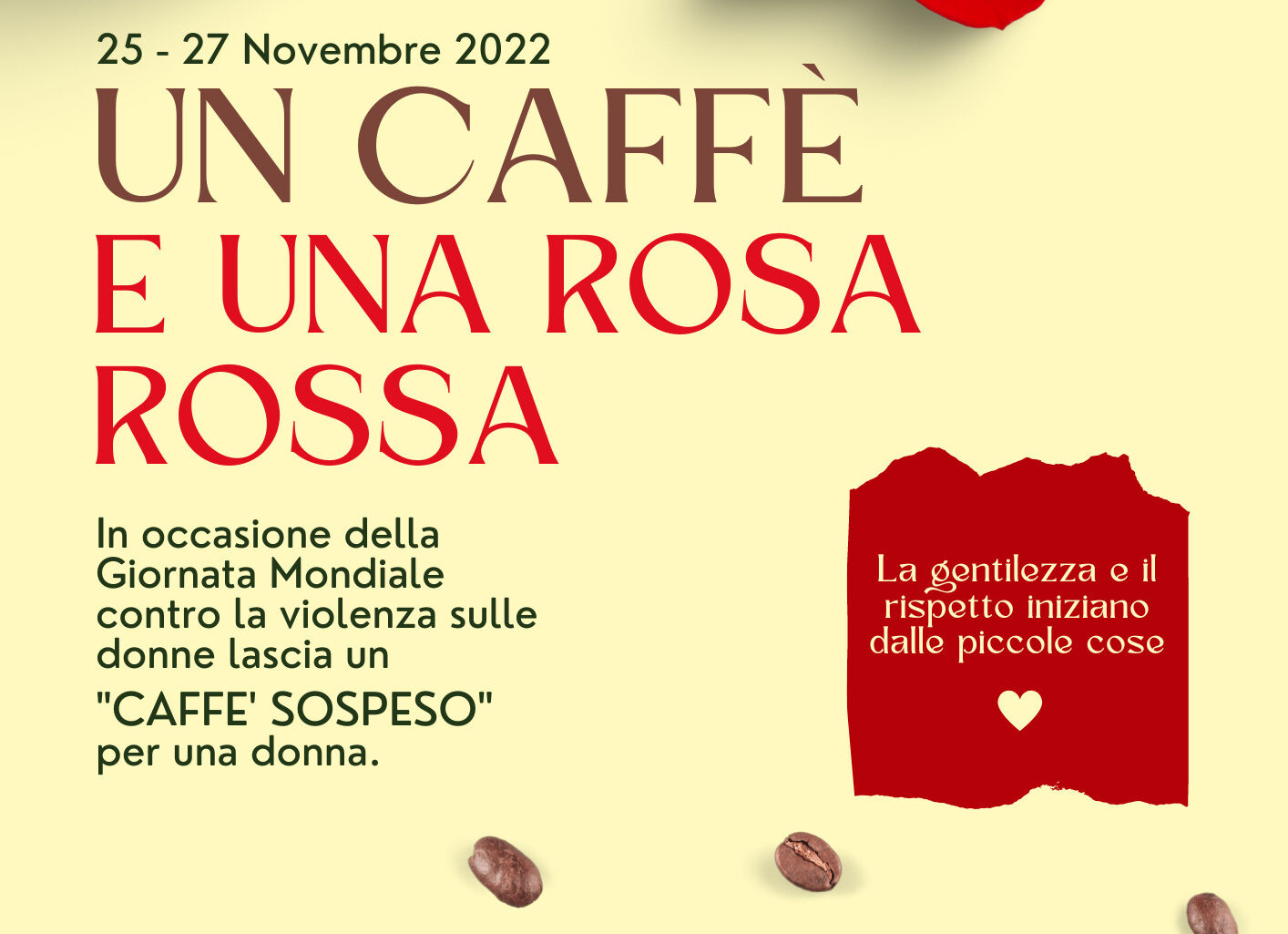 “Un caffè e una rosa rossa” in poco tempo una iniziativa territoriale