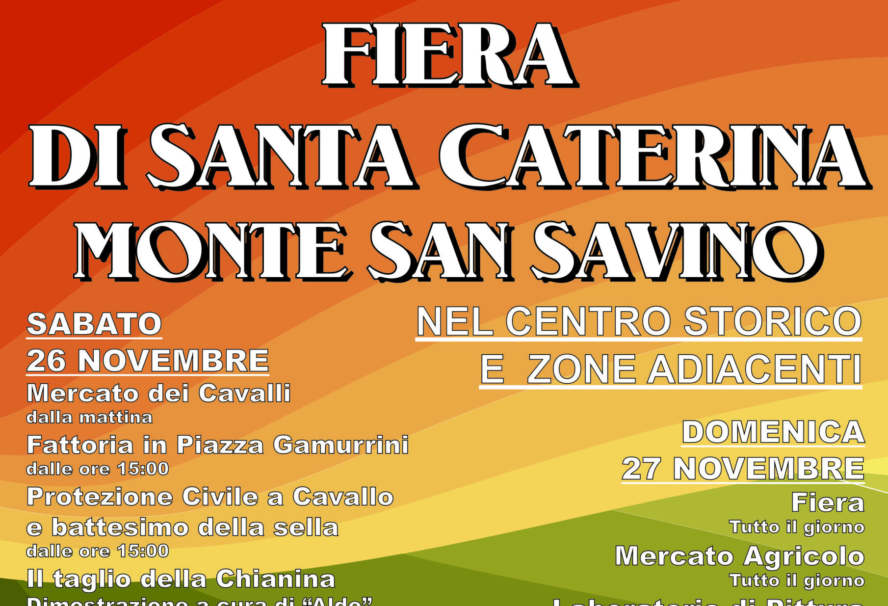 Presentata ieri a Monte San Savino la Fiera di Santa Caterina