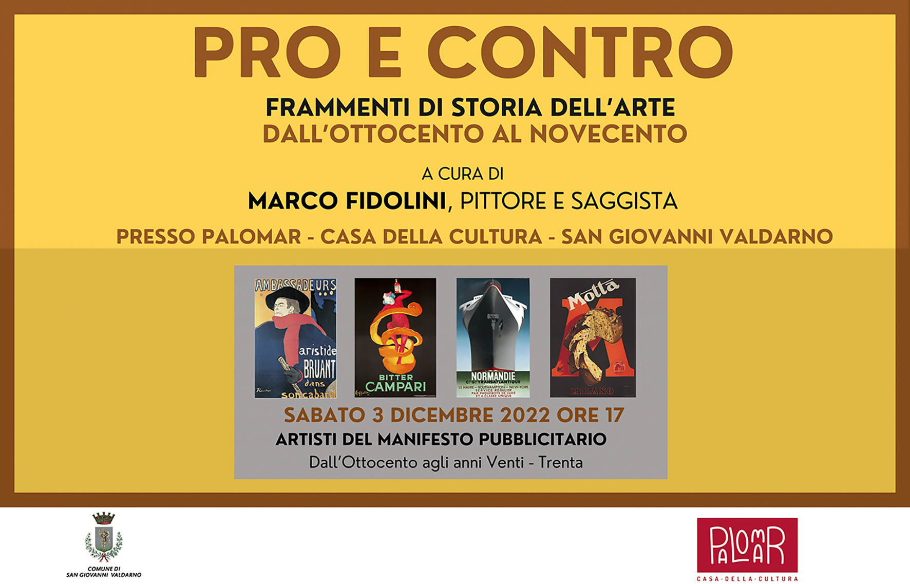 “Pro e contro. Frammenti di storia dell’arte dall’Ottocento al Novecento”: sabato il terzo appuntamento