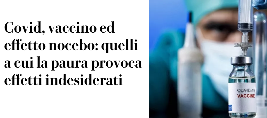 Reazioni avverse? Tutta colpa dell’effetto nocebo