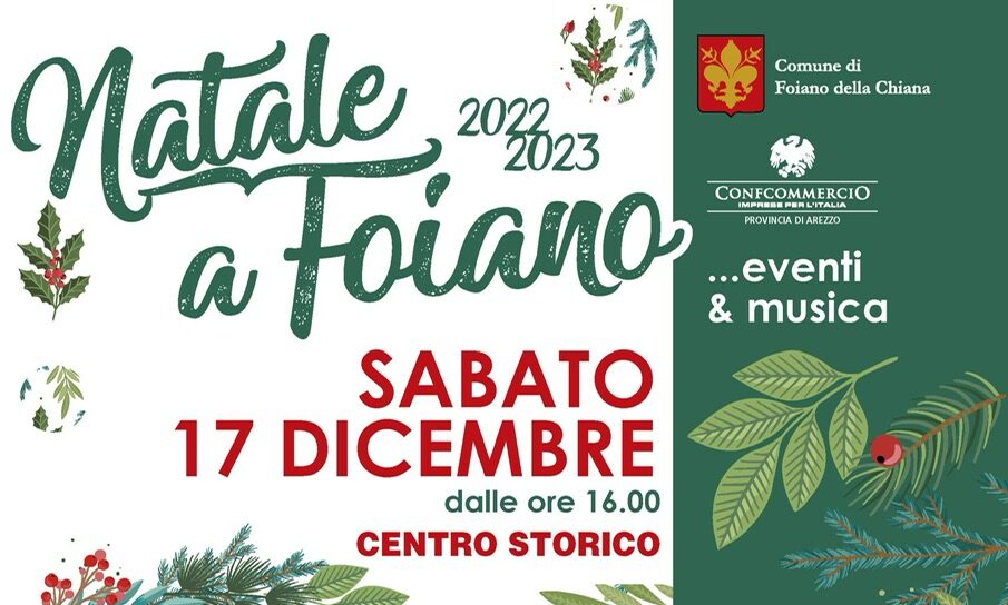 “Natale con gusto”: un sabato ricco di attrazioni e musica a Foiano della Chiana