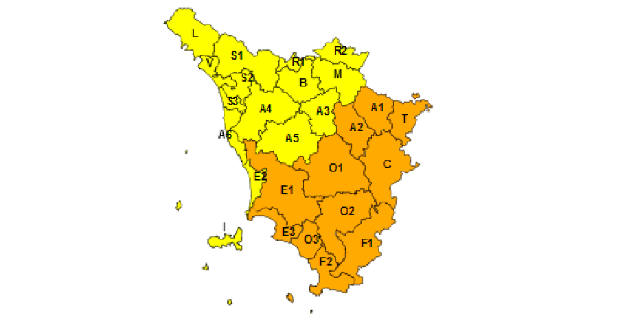 Allerta Meteo in Toscana, codice arancione sabato 10 dicembre anche per la Valtiberina