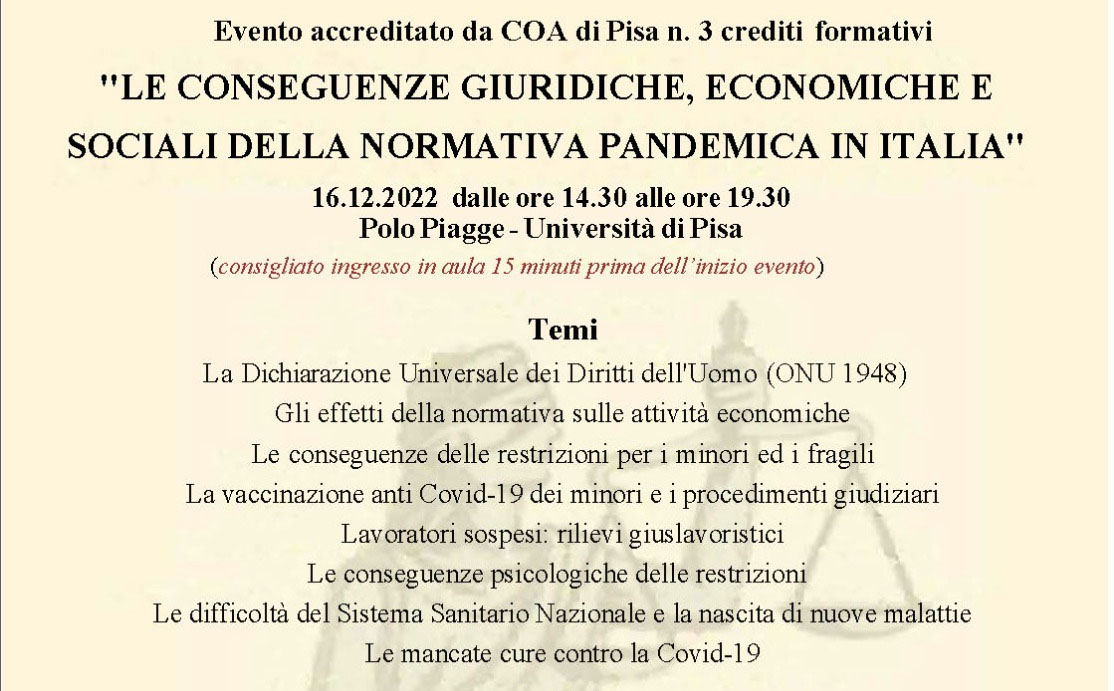 Le conseguenze giuridiche, economiche e sociali della normativa pandemica in Italia