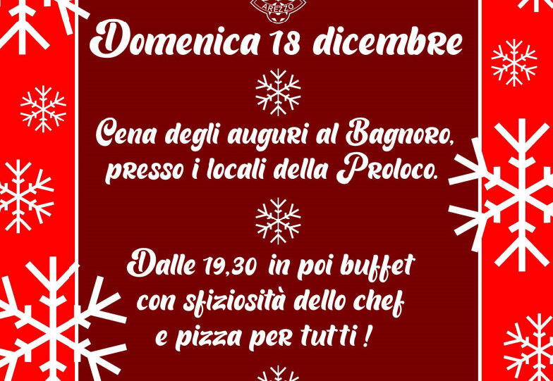 Orgoglio Amaranto: aperte le prenotazioni per la Cena degli Auguri