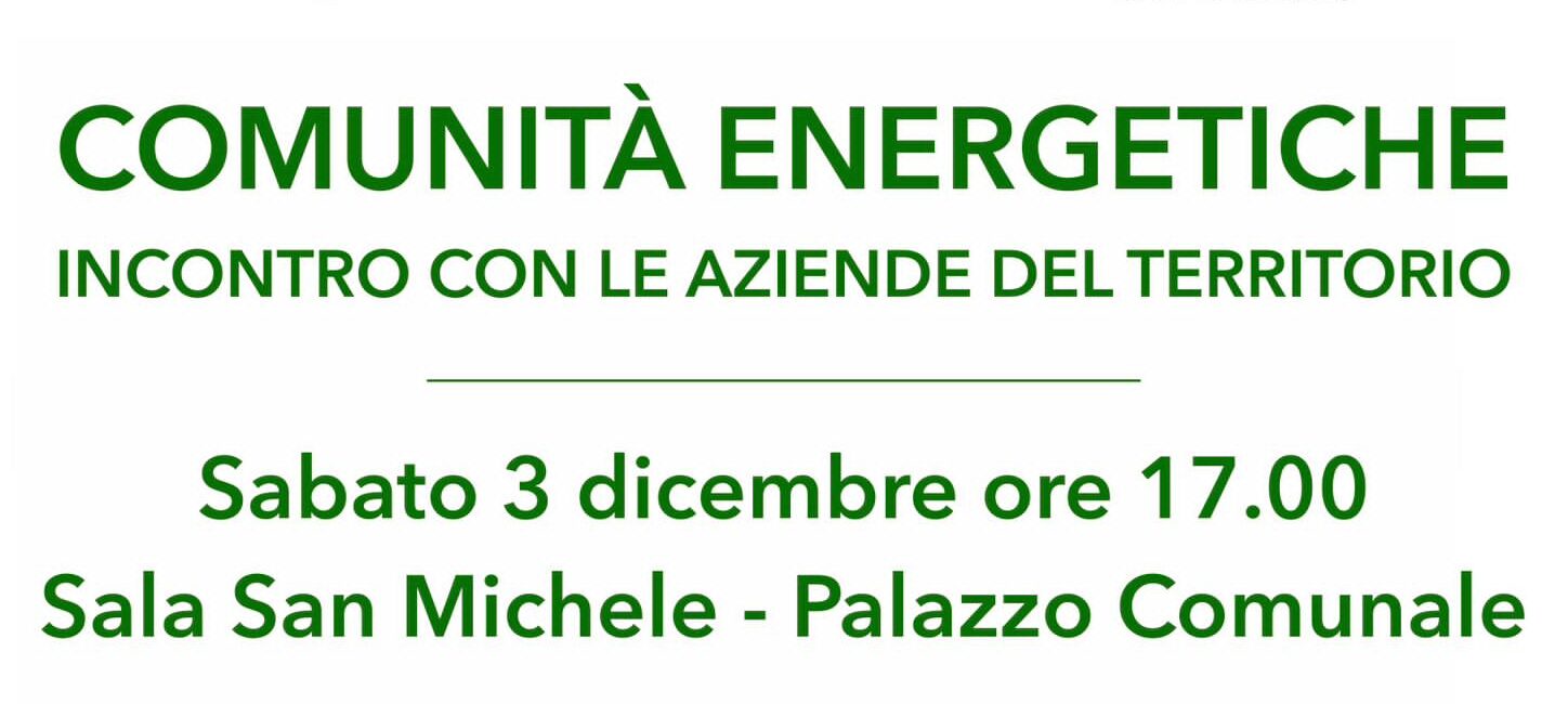 Comunità energetiche come leva di sviluppo: sabato l’incontro a Castiglion Fiorentino