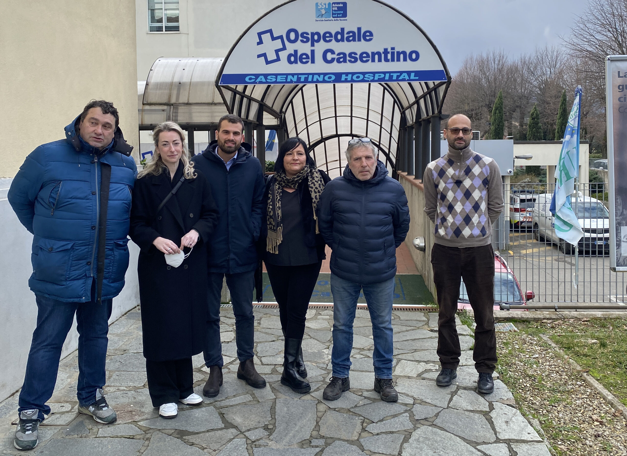 I sindaci all’ospedale del Casentino per portare un saluto agli operatori sanitari e un augurio per il nuovo anno di attività