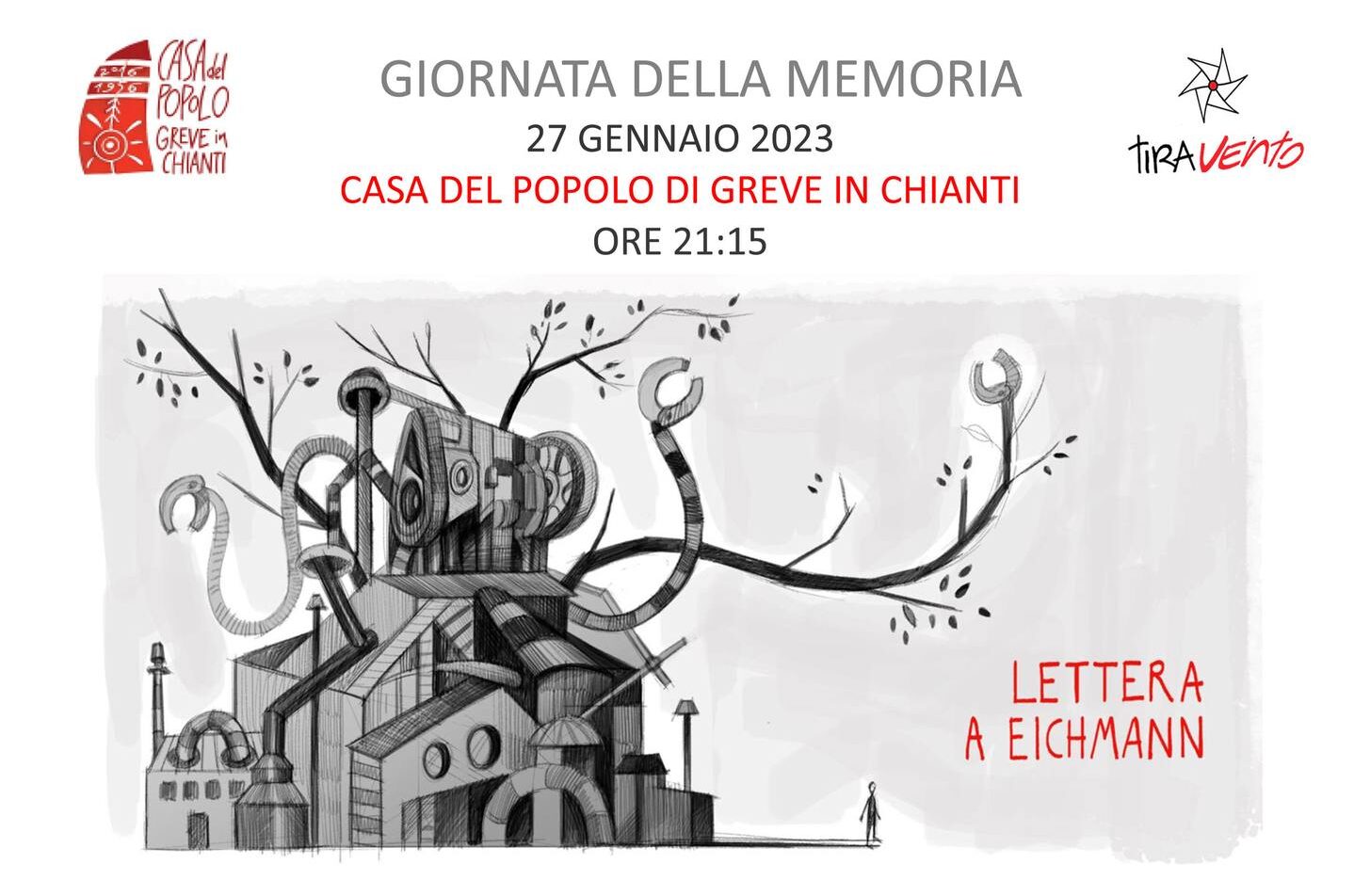 Giornata della Memoria: “Lettera a Eichmann” in scena alla Casa del Popolo di Greve in Chianti
