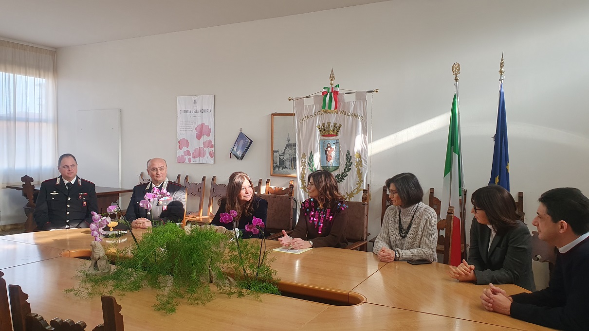 Il prefetto di Arezzo Maddalena De Luca in visita a San Giovanni Valdarno